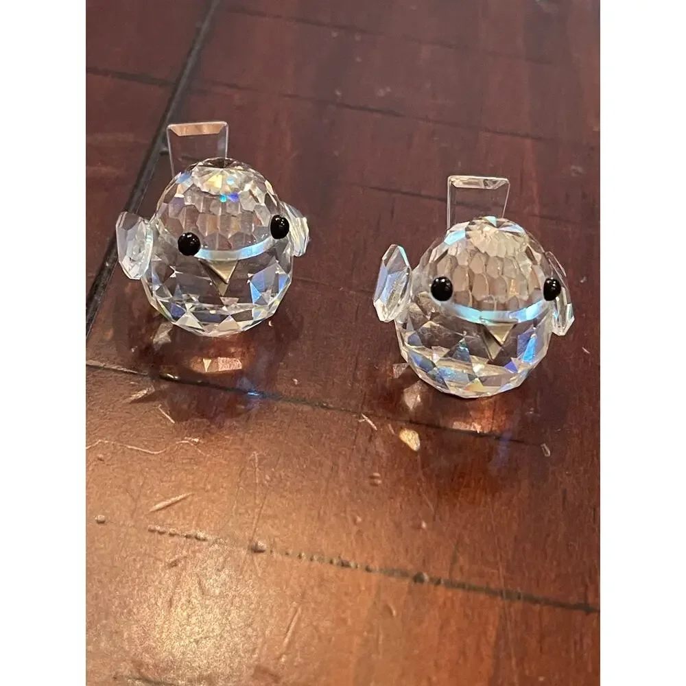 Swarovski crystal birdies pair